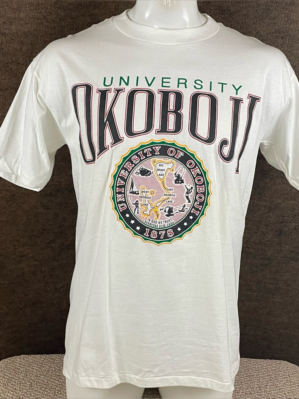 Vintage 90s Okoboji Iowa T Shirt Men’s Medium Made In USA Single Stitch 11
